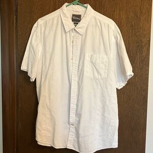St John’s Bay XL Classic White Casual Button Down Shirt